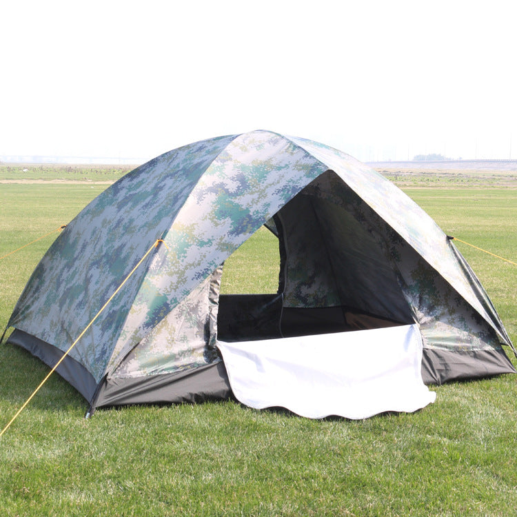 Outdoor Travel Tent 3-4 People Camouflage Mountaineering Tent Beach Camping Tent