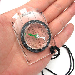 Multifunctional Transparent Plastic Compass Map Scale