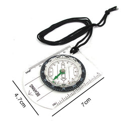 Multifunctional Transparent Plastic Compass Map Scale
