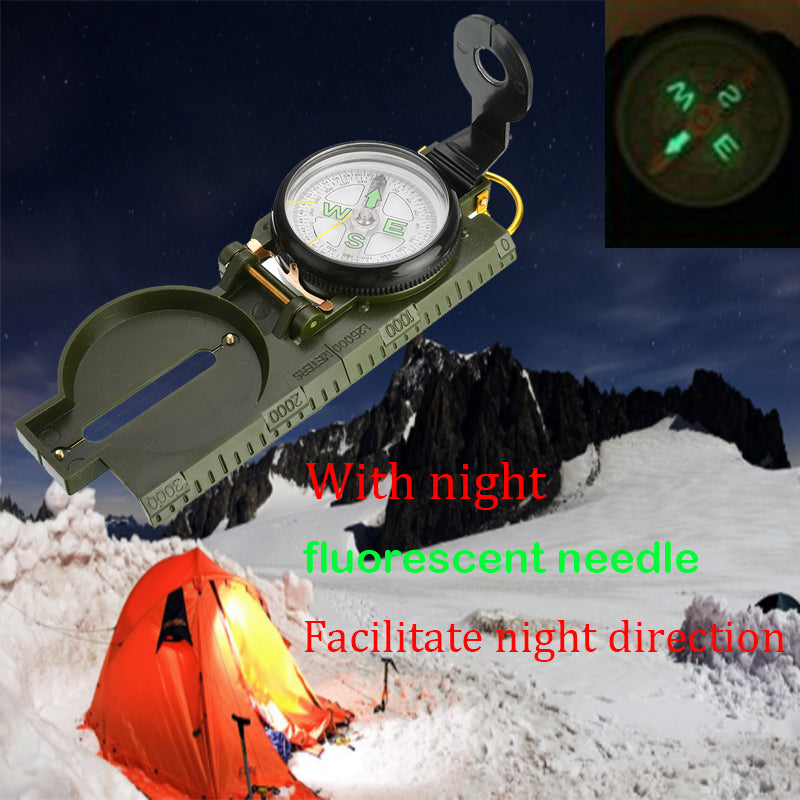 Outdoor Camping Compass, Portable Carabiner For Military Fans