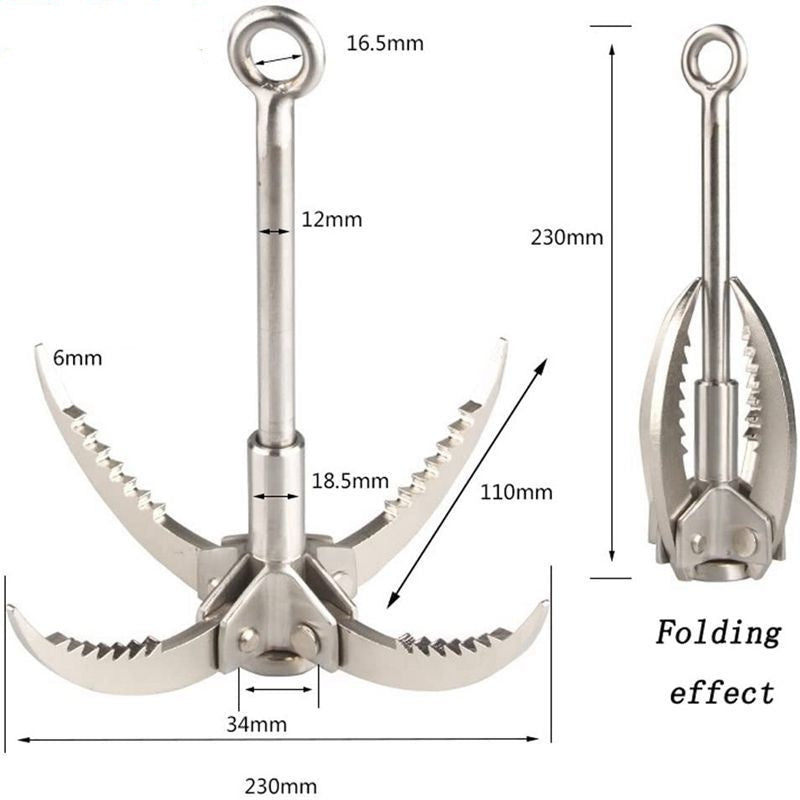 Outdoor Stainless Steel Flying Tiger Claw Climbing Climbing Hook Climbing Claw Survival