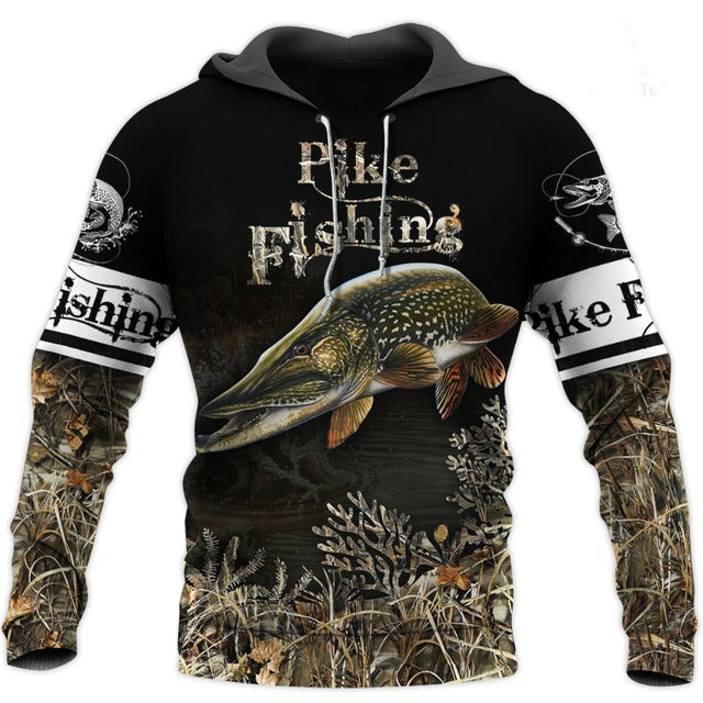 Popular Fishing Camping Digital Printing Sweater Men's Clothing