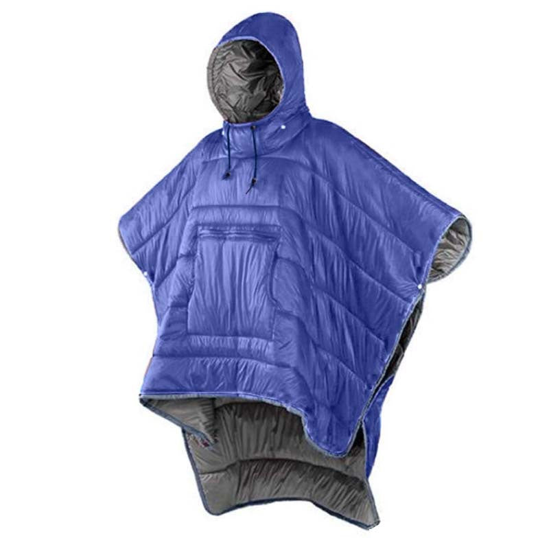 Outdoor Cloak Sleeping Bag Camping Wearable Cold-proof Warm Cape Shawl Blanket
