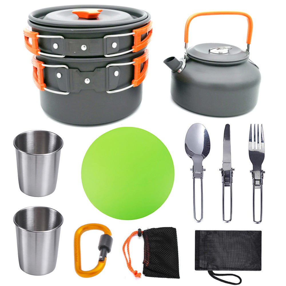 Outdoor Camping Cookware Travel Tableware Cutlery Utensils Hiking Picnic Camping Cookware Set