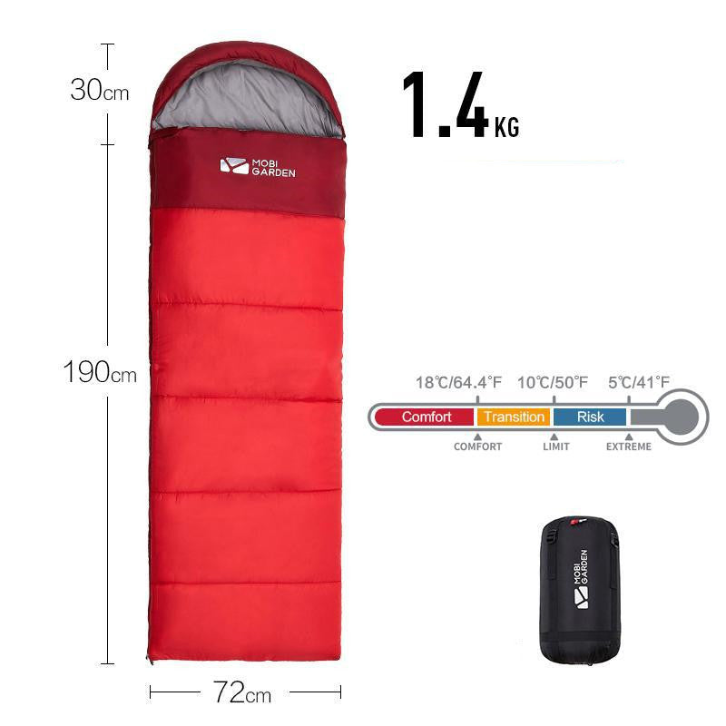 Sleeping Bag Mummy Outdoor Camping Thickened In Winter