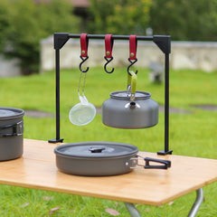 Outdoor Camping Rack For Desk Adjustable Base Clamp Small Hanging Rack For Pot Stove Cookware Desktop Storage Hook For Picnic