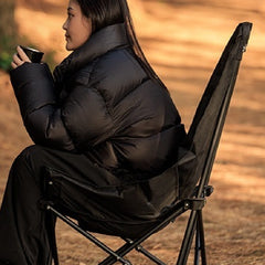 Camping Recliner Portable Thickened Stool Beach Chair Outdoor Folding Chair