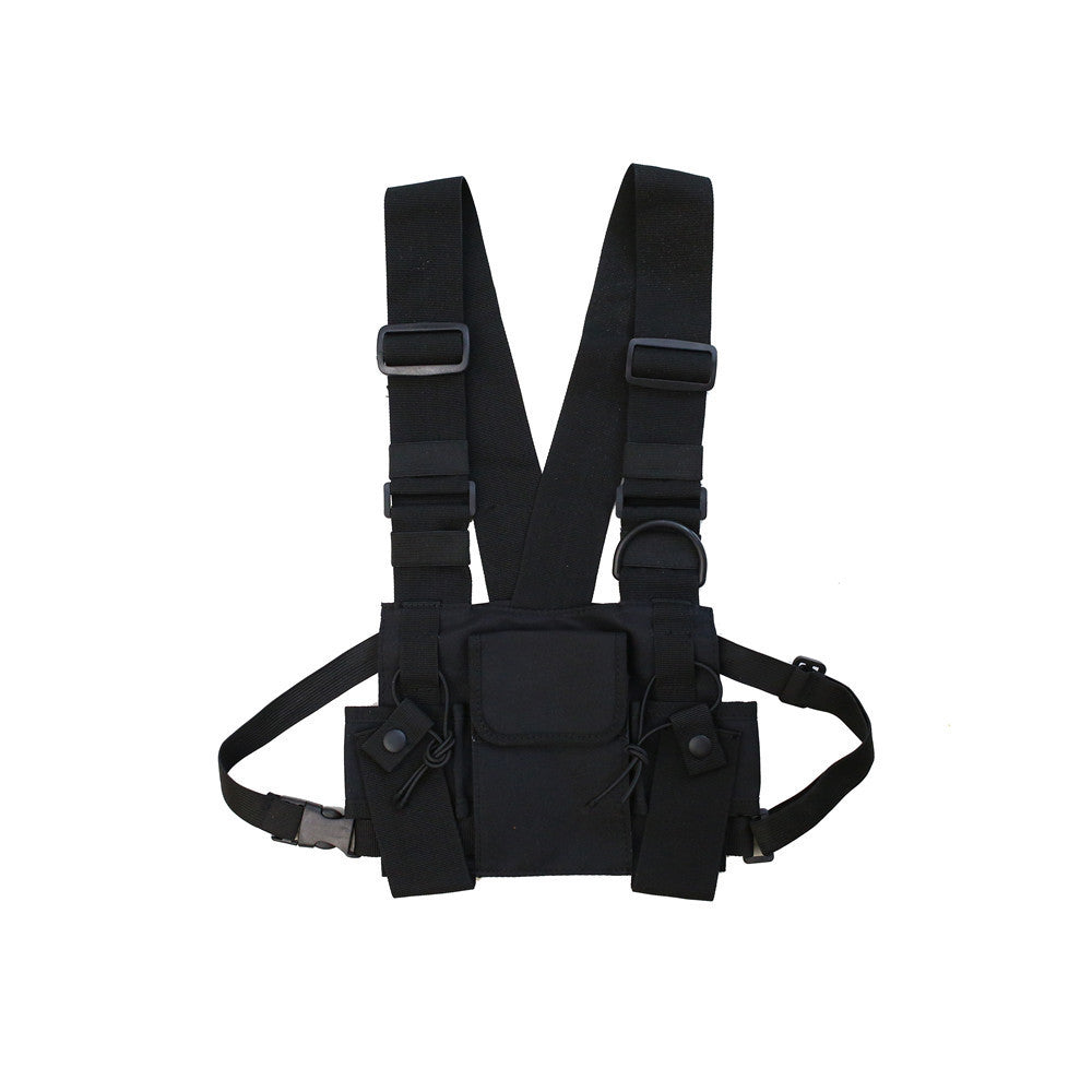 Hip Hop Tactical Vest Tide Brand Tooling Vest Backpack Tactical Chest Bag