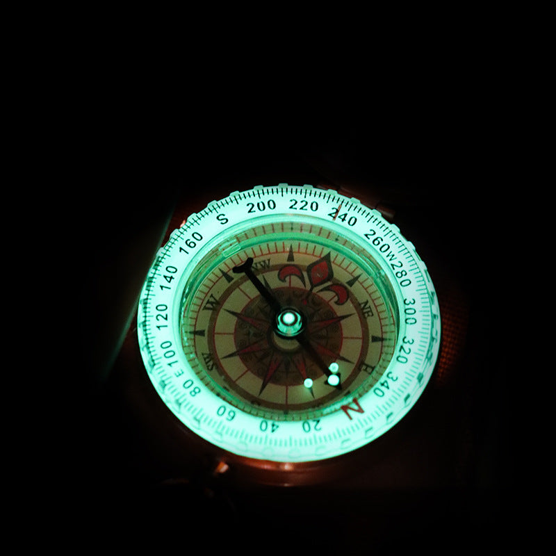 Pocket Watch Retro Flip Compass Outdoor Climbing Multifunctional Lidded Luminous