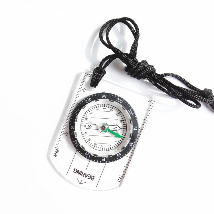 Multifunctional Transparent Plastic Compass Map Scale