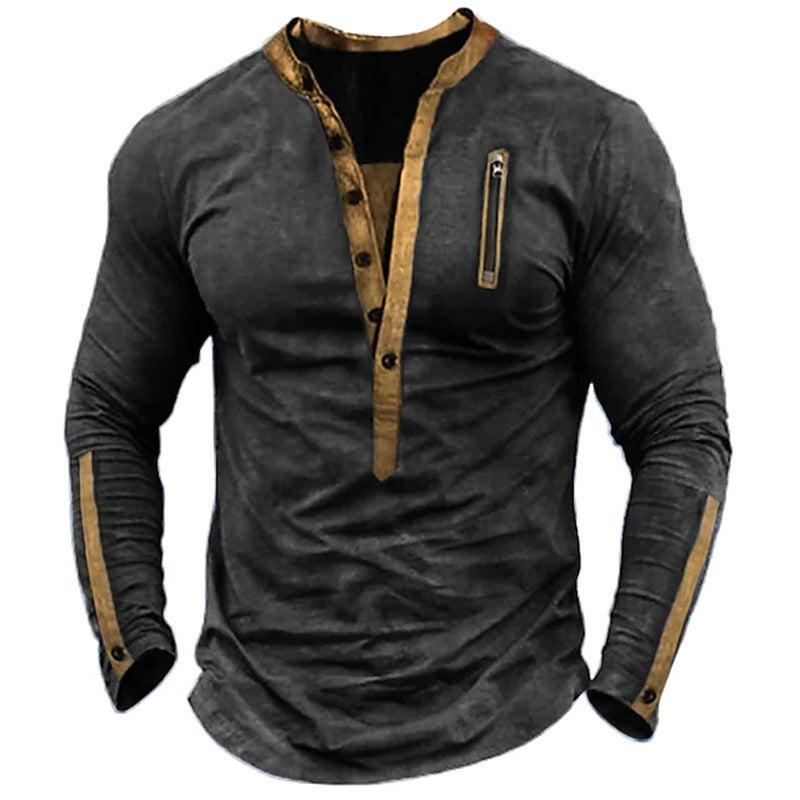Men's Fashion Casual Outdoor Tactical Zipper T-shirt