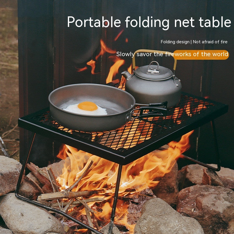 Outdoor Camping Folding Portable Table Grill