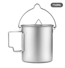 Outdoor Pure Titanium Water Cup Camping Portable Titanium Alloy Travel Mug