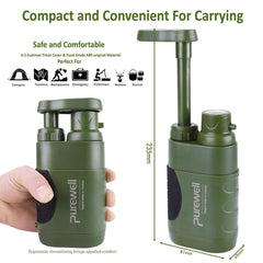 Multistage Outdoor Water Purifier for Emergency Camping Wilderness Survival