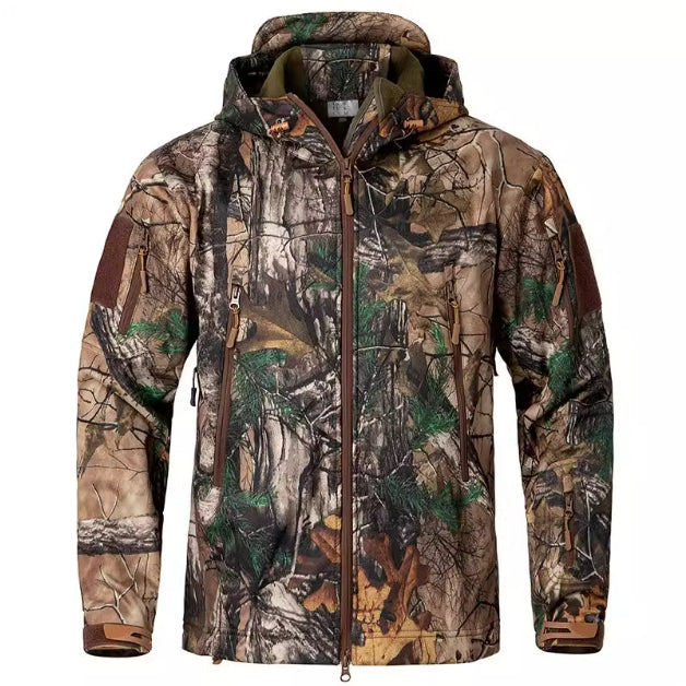 Men's Silent Soft Shell Camouflage Tactical Jacket Waterproof