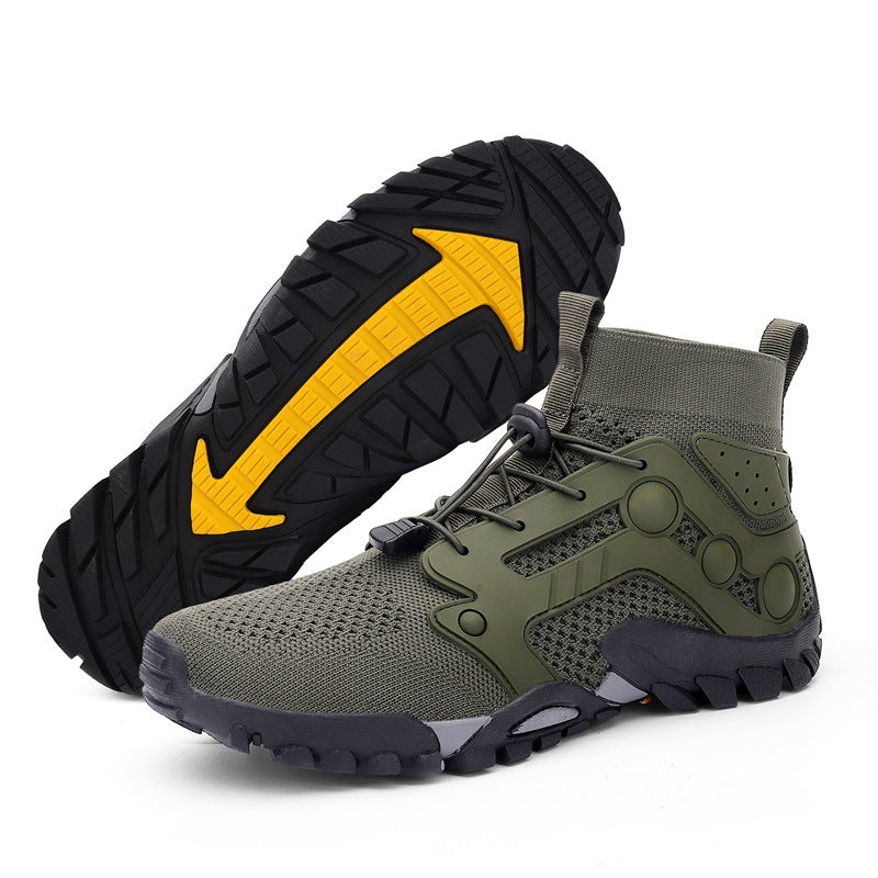 Outdoor Large Size Hiking Shoes Men's Lightweight High-top