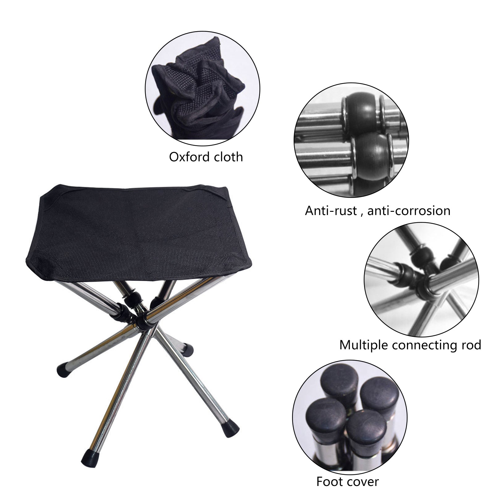Tie Stainless Steel Camping Chair Bench