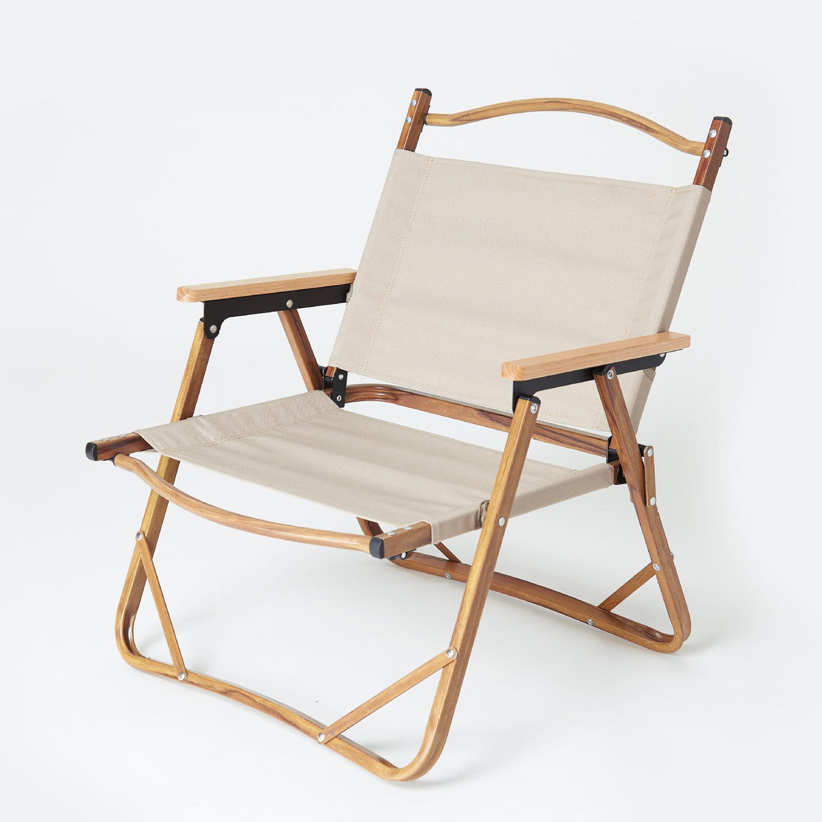 Wood Grain Aluminum Alloy Outdoor Portable Camping Equipment Folding Chair