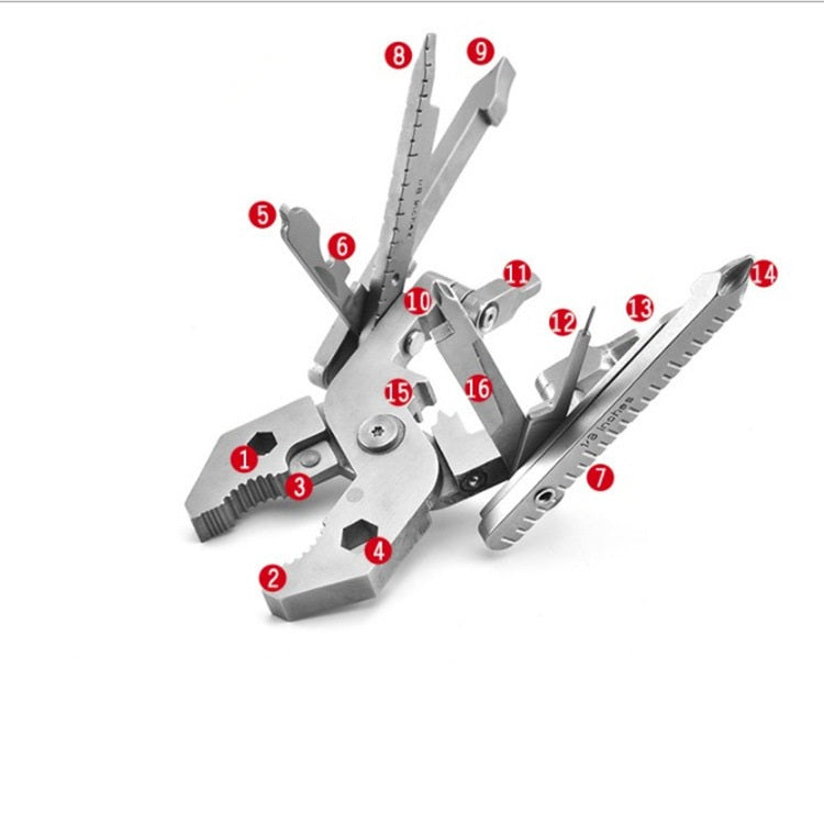 Stainless Steel Folding Multi-function Plier 25-in-1 Portable Pliers Screwdriver Outdoor Multi-function Tool