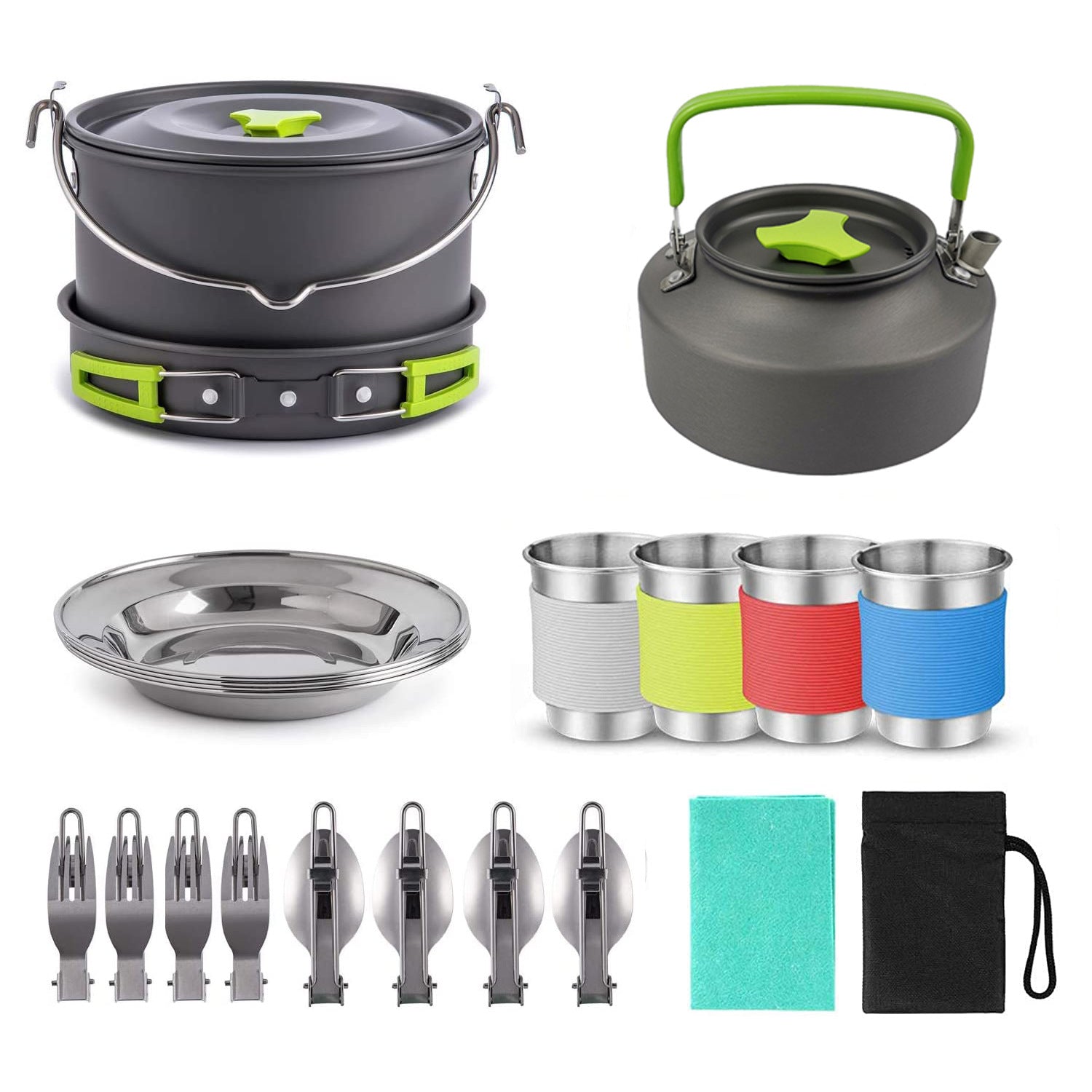 Camping Cookware Set New  Oven Aluminum Pot