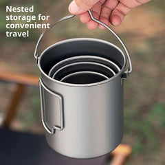 Outdoor Pure Titanium Water Cup Camping Portable Titanium Alloy Travel Mug