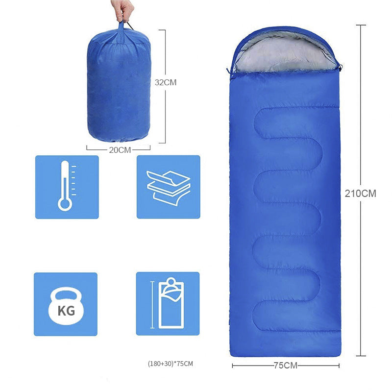 Envelope Outdoor Camping Thickening Hollow Cotton Winter Sleeping Bag